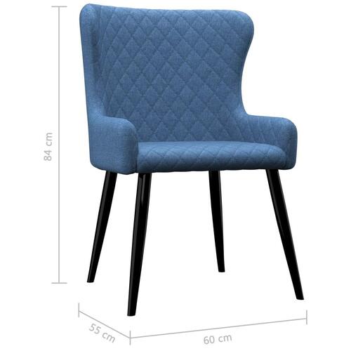 Spisebordsstole 6 stk. stof blå