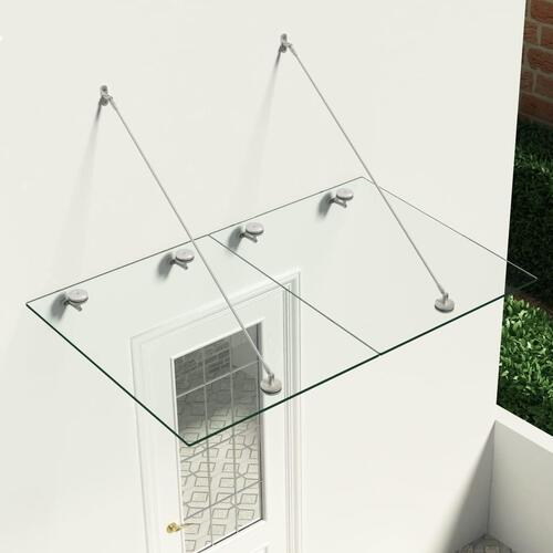 Dørudhæng VSG sikkerhedsglas 150 x 90 cm rustfrit stål