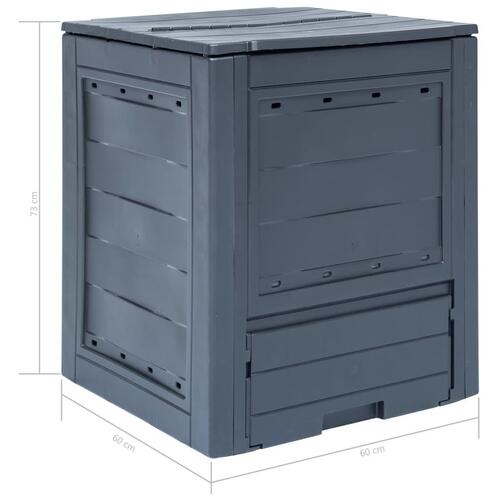 Kompostbeholdere til haven 3 stk. 60 x 60 x 73 cm 780 l grå