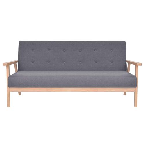 Sofasæt i 3 dele stof mørkegrå