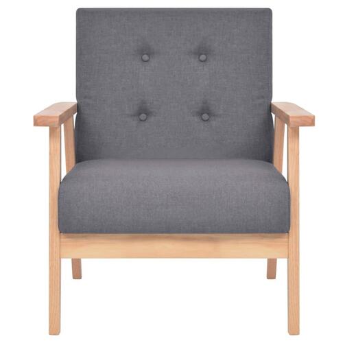 Sofasæt i 3 dele stof mørkegrå