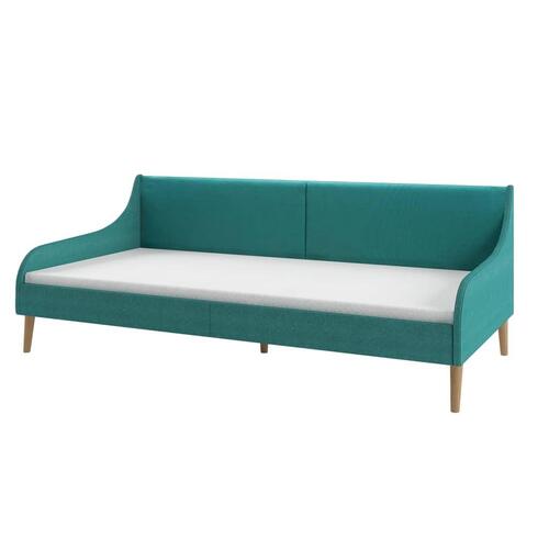 Daybed med madras i memoryskum stof grøn