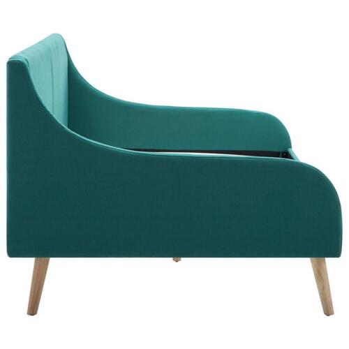 Daybed med madras i memoryskum stof grøn