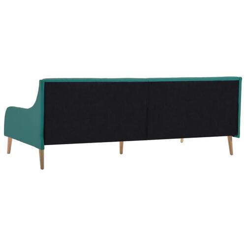 Daybed med madras i memoryskum stof grøn