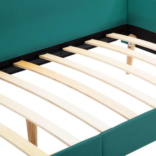 Daybed med madras i memoryskum stof grøn
