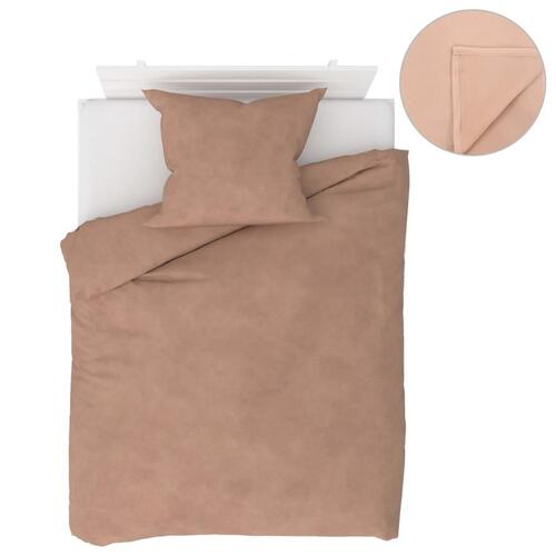 Sengesæt 4 dele 140 x 200/60 x 70 cm fleece beige
