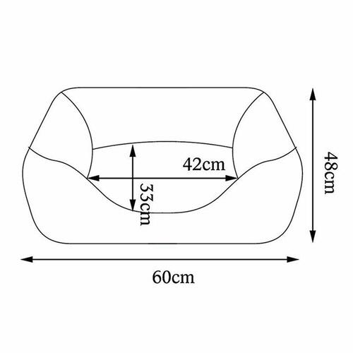 Hundeseng Medium Sort/Grå (60 x 48 cm) (OUTLET A)