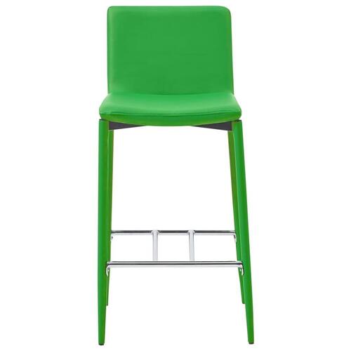 Barstole 4 stk. kunstlæder grøn