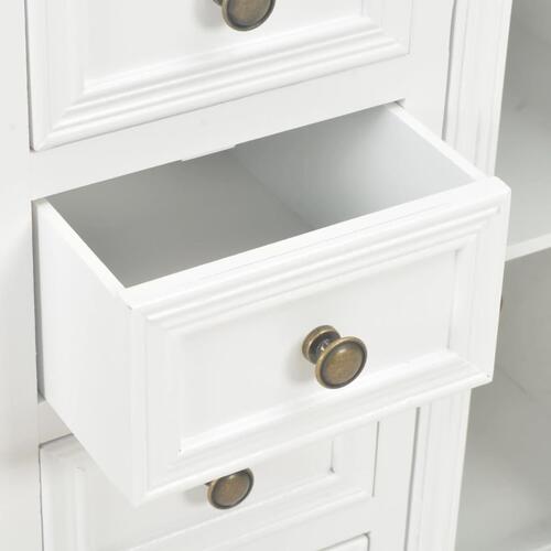 Skænk 70x28x70 cm massivt fyrretræ hvid
