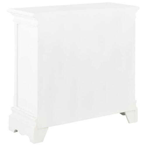 Skænk 70x28x70 cm massivt fyrretræ hvid