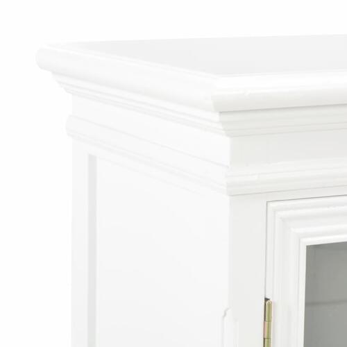 Skænk 70x28x70 cm massivt fyrretræ hvid