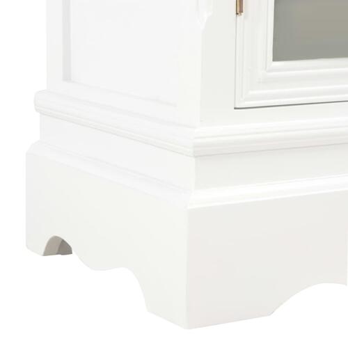 Skænk 70x28x70 cm massivt fyrretræ hvid