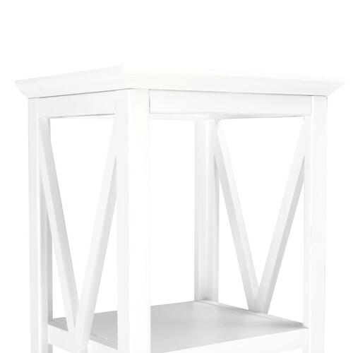 Bogreol med 1 skuffe 40x30x170 cm MDF hvid