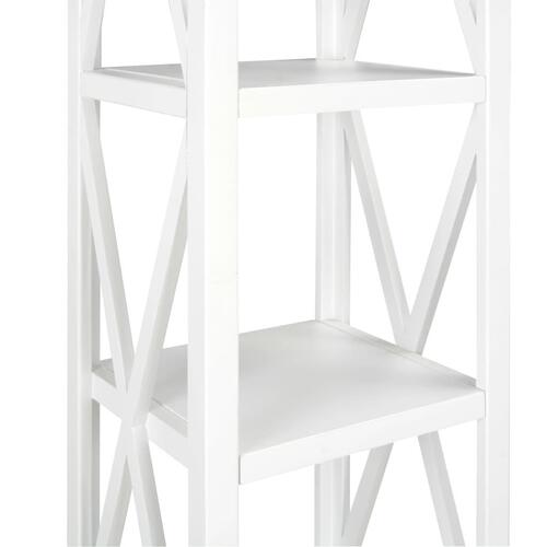 Bogreol med 1 skuffe 40x30x170 cm MDF hvid