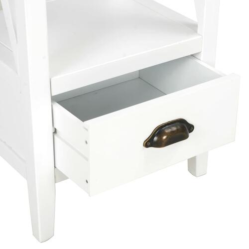 Bogreol med 1 skuffe 40x30x170 cm MDF hvid
