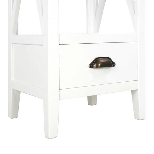 Bogreol med 1 skuffe 40x30x170 cm MDF hvid