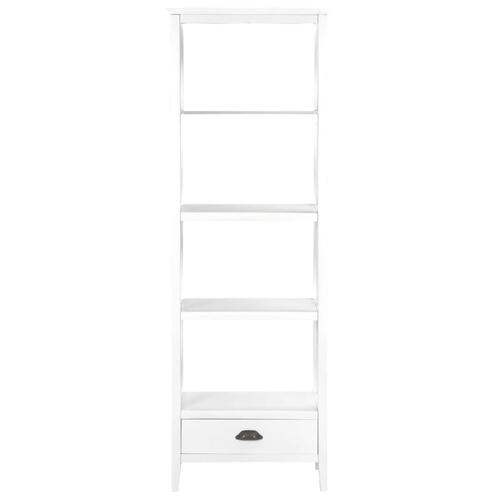 Bogreol med 1 skuffe 60 x 30 x 170 cm MDF hvid