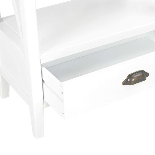 Bogreol med 1 skuffe 60 x 30 x 170 cm MDF hvid