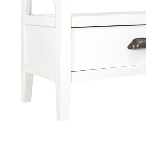 Bogreol med 1 skuffe 60 x 30 x 170 cm MDF hvid