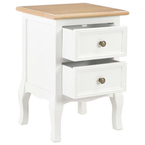 Sengeborde 2 stk. 35x30x49 cm MDF hvid