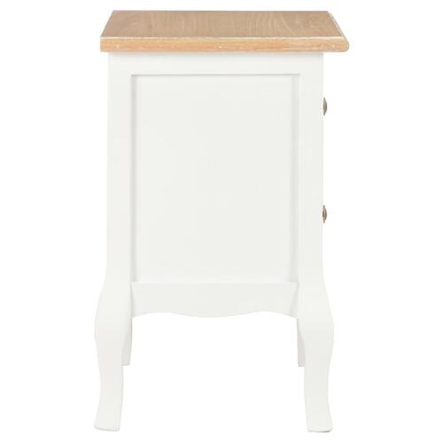 Sengeborde 2 stk. 35x30x49 cm MDF hvid