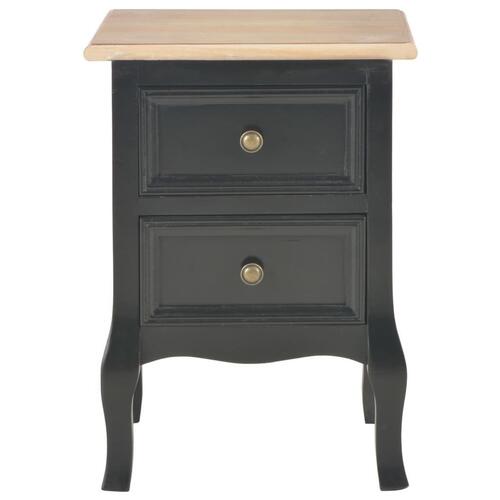 Sengeborde 2 stk. 35 x 30 x 49 cm MDF sort