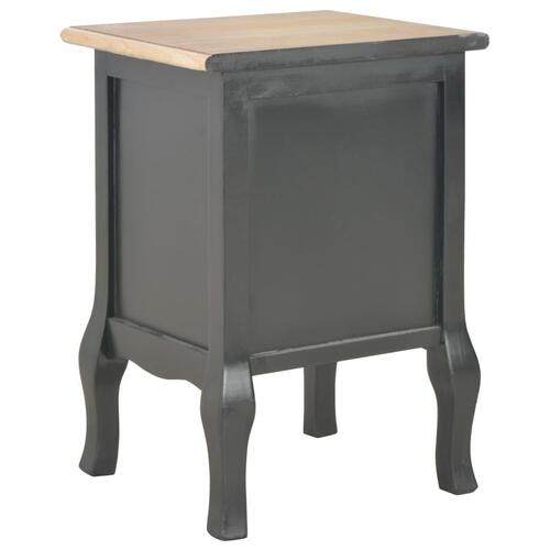 Sengeborde 2 stk. 35 x 30 x 49 cm MDF sort