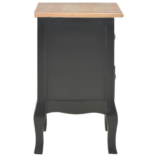 Sengeborde 2 stk. 35 x 30 x 49 cm MDF sort