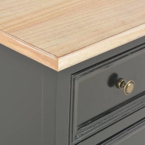 Sengeborde 2 stk. 35 x 30 x 49 cm MDF sort