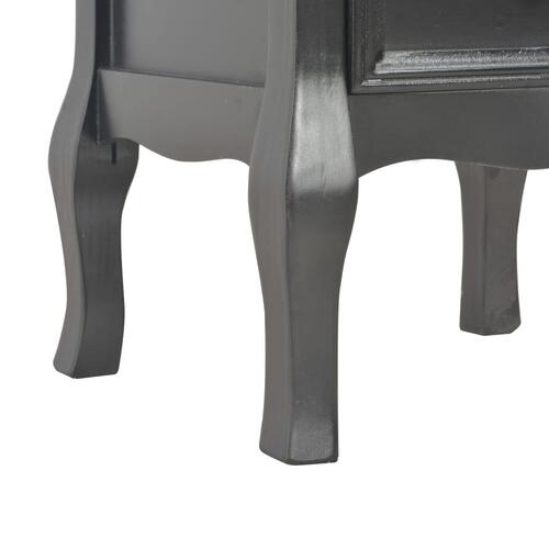 Sengeborde 2 stk. 35 x 30 x 49 cm MDF sort
