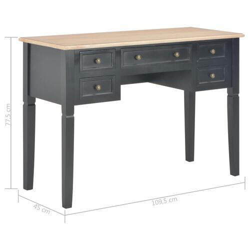 Skrivebord 109,5 x 45 x 77,5 cm træ sort
