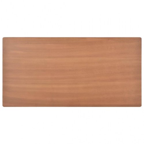 Spisebord 120x60x73 cm massive krydsfiner og stål brun