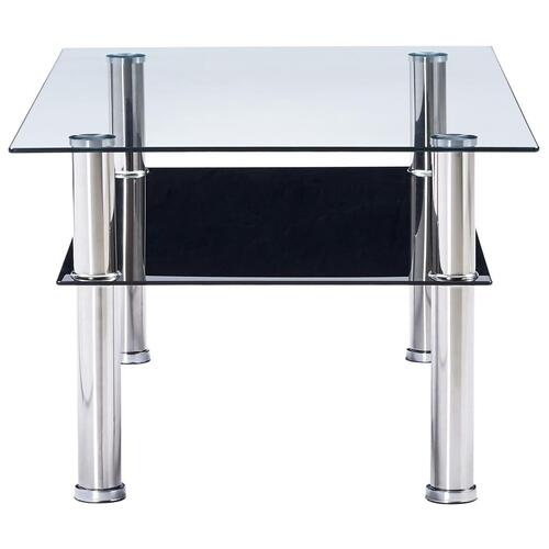 Sofabord 100 x 60 x 42 cm hærdet glas sort