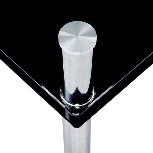 Sofabord 100 x 60 x 42 cm hærdet glas sort