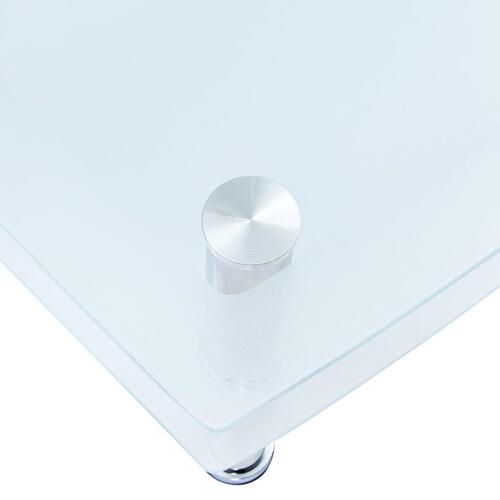 Sofabord 100 x 60 x 42 cm hærdet glas hvid