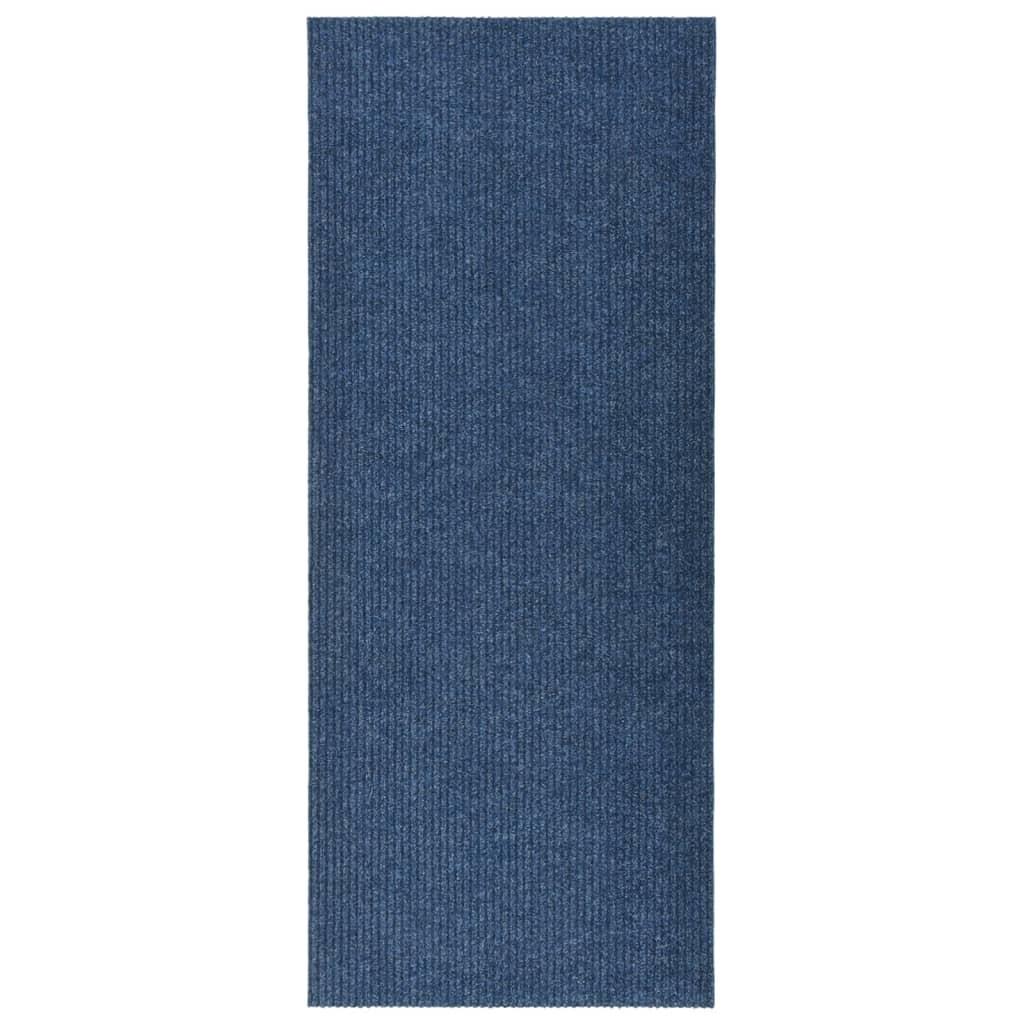 Snavsbestandig tæppeløber 100x250 cm blå