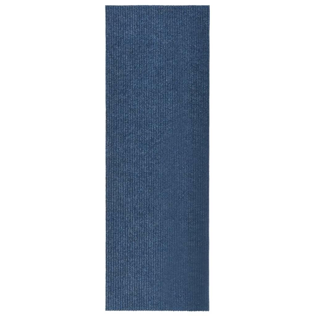 Snavsbestandig tæppeløber 100x300 cm blå