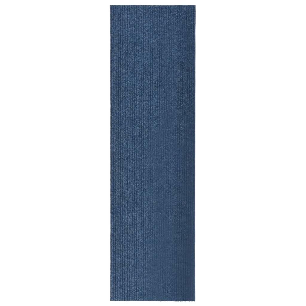 Snavsbestandig tæppeløber 100x350 cm blå