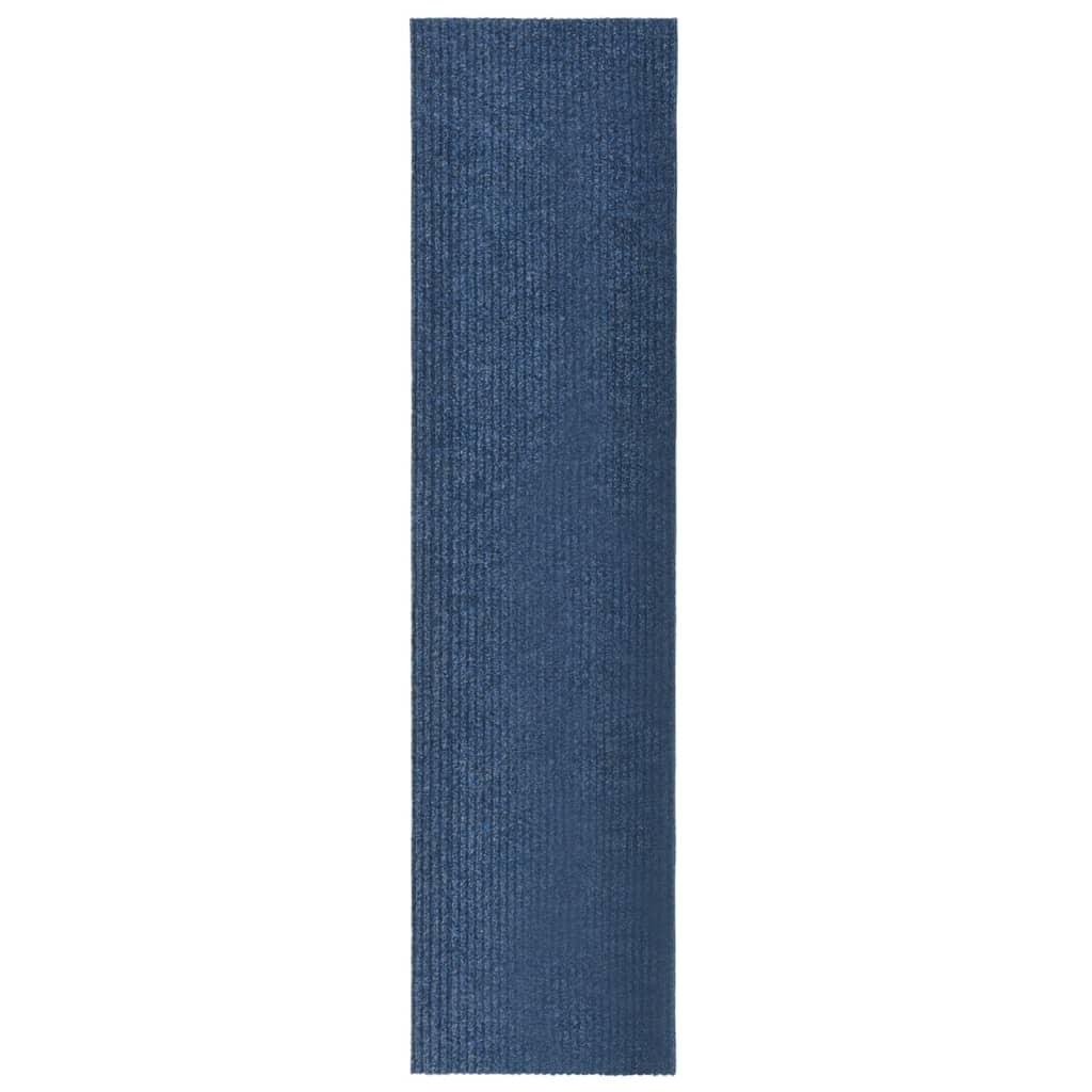 Snavsbestandig tæppeløber 100x400 cm blå
