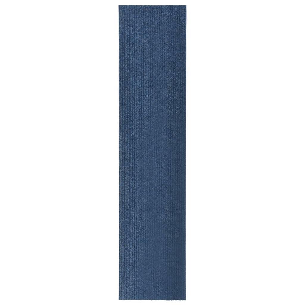 Snavsbestandig tæppeløber 100x450 cm blå
