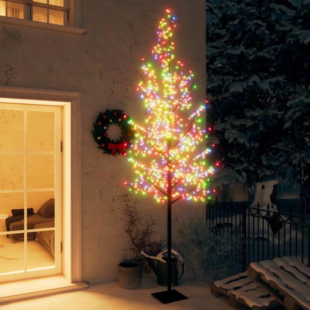 Juletræ 300 cm 600 LED'er kirsebærblomst flerfarvet