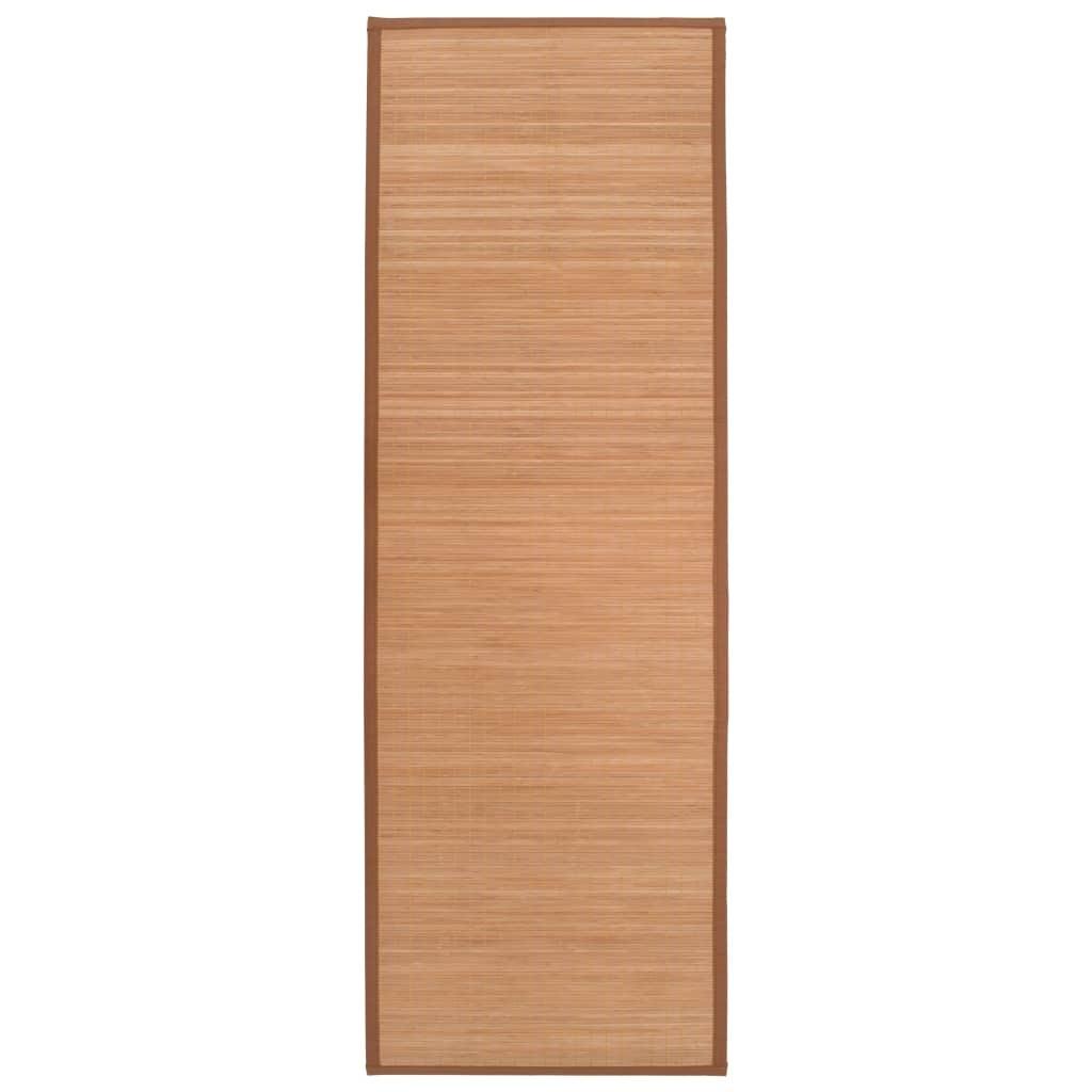Yogamåtte bambus 60 x 180 cm brun