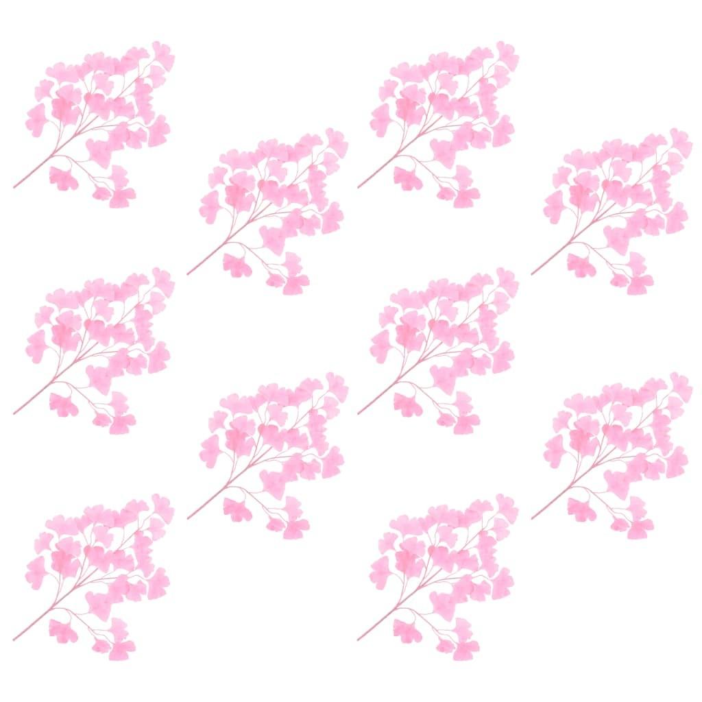 Kunstige tempeltræsblade 10 stk. 65 cm pink