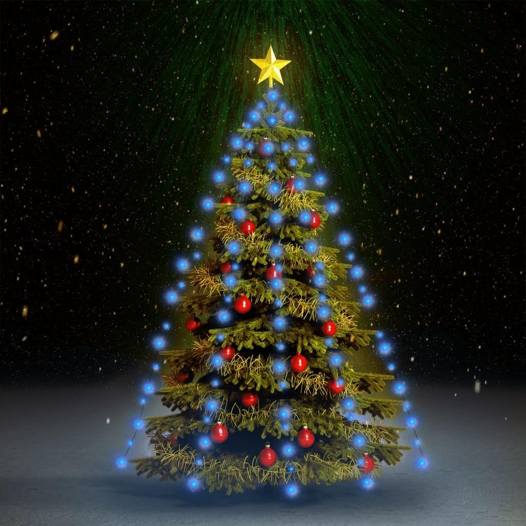 Lysnet til juletræ 180 lysdioder 180 cm blå