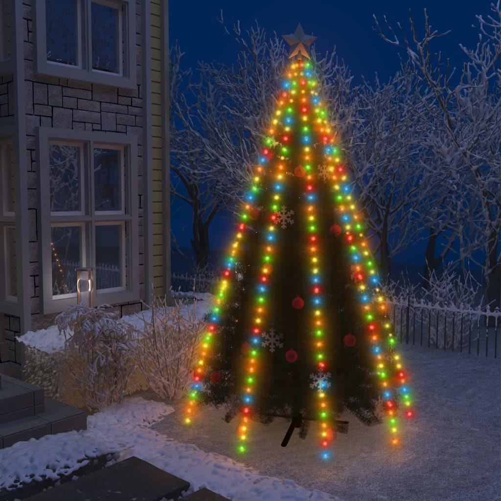 Lysnet til juletræ 400 lysdioder 400 cm flerfarvet