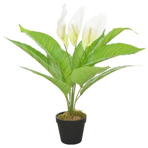 Kunstig plante anthurium med urtepotte hvid 55 cm