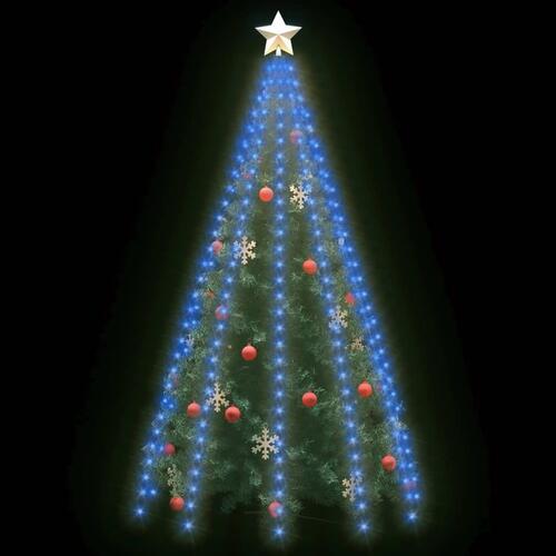 Lysnet til juletræ 250 lysdioder 250 cm blå