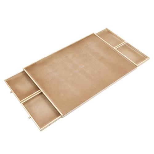 puslespilsbord med 4 skuffer 76x57x4,5 cm træ