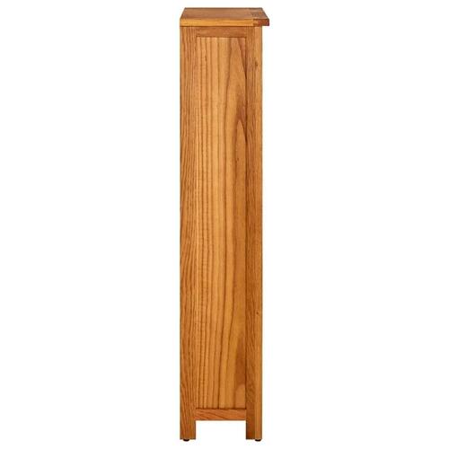 Bogreol med 4 hylder 70x22x110 cm massivt egetræ