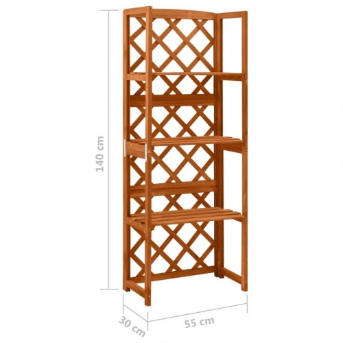 Espalier med hylder 55×30×140 cm i massivt træ
